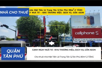 Cho Thuê Nhà Mặt Tiền Lê Trọng Tấn Q.tân Phú 80M²,2Tầng - 18Triệu - Ngay Ngã Tư