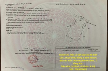 Chính Chủ Bán Lô Đất Đẹp Tại Xã Bình Sơn , Huyện Phú Riềng T. Bình Phước