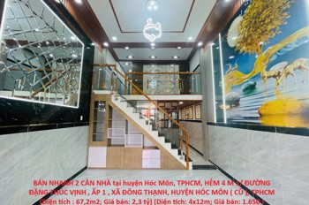 Hot Hot Nhà Đẹp - Giá Tốt Cần Bán Nhanh 2 Căn Nhà Tại Huyện Hóc Môn, Tphcm