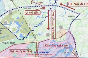 Cần Tiền Em Bán Rẻ Lô Đất Tại Hòa Lạc , Cách Trục Hồ Tây -Ba Vì 150M