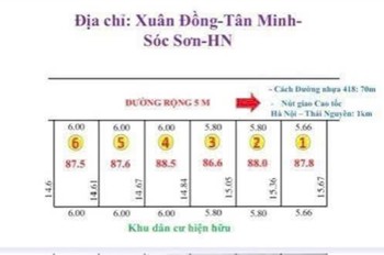 Cần Bán Lô Đất Vị Trí Cực Tiêm Năng , Sát Đường Tỉnh Lộ 418 ,Dt - 87,8 M Fun Thổ Cư Giá Nhỉnh 2