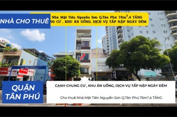 Cho Thuê Nhà Mặt Tiền Nguyễn Sơn Q.tân Phú 76M²,4Tầng - Cạnh Chợ, Ngã Tư