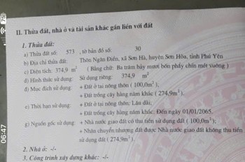 Bán Đất Mặt Tiền Đẹp – Giá Tốt – Thôn Ngân Điền, Xã Sơn Hà, Huyện Sơn Hòa, Tỉnh Phú Yên