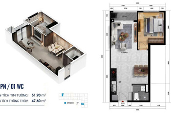 Chính Chủ Bán Nhanh 1Pn+1 (41.28M2) Giá 2Ty Đã Tt 30%