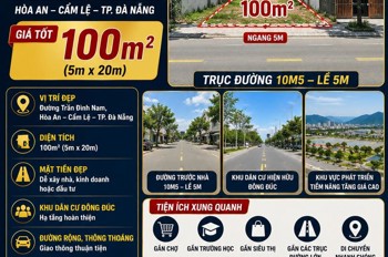 Chính Chủ Bán Đất Trần Đình Nam Đường 10M5 - Hoà An Cẩm Lệ - Giá 7 Tỷ 2 - Lh 0932514255