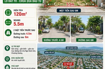 Cần Bán Lô Đất 2 Mặt Tiền Kiệt 6M - Đường Trần Hoành - Khuê Mỹ - Ngũ Hành Sơn - Diện Tích 120M