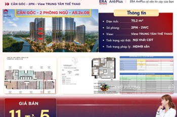 Eaton Park - Căn Góc 2Pn - Chỉ 4 Tỷ 117 Triệu, Công Chứng, Sang Tên Ngay + Tháp A5 View Rạch Chiếc