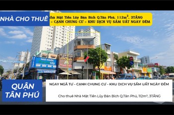 Cho Thuê Nhà Mặt Tiền Lũy Bán Bích Q.tân Phú, 112M²,3Tầng - Ngay Ngã Tư
