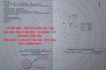 Lô Đất Đẹp - Đầu Tư Sinh Lời - Cần Bán Đất Thôn Thác Đá – Ea Kuêh – Cư M’gar – Đắk Lắk