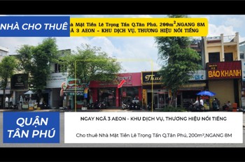Cho Thuê Nhà Mặt Tiền Lê Trọng Tấn Q.tân Phú, 200M², Ngay Ngã Tư