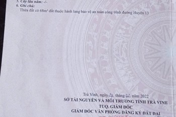 Chính Chủ Bán Lô Đất Tiềm Năng Tại Ấp Hòa Lạc A, Xã Lương Hòa A, Huyện Châu Thành, Tỉnh Trà Vinh