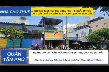 Cho Thuê Nhà Mặt Tiền Kênh Tân Hóa Q.tân Phú–140m², 20Triệu