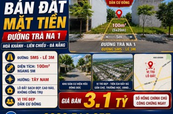 Bán Lô Đất Trà Na 1 - Hoà Khánh - Liên Chiểu - Đà Nẵng - Đường 5M5 Lề 3M Giá Chỉ 3 Tỷ