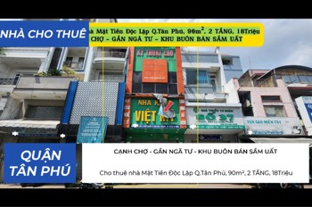 Cho Thuê Nhà Mặt Tiền Độc Lập Q.tân Phú, 90M², 2Tầng, 18Triệu