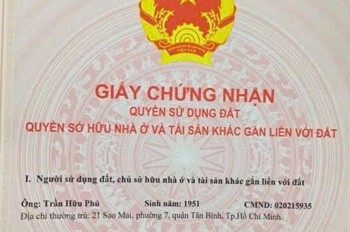 Nhà Mặt Tiền – Giá Tốt – Chính Chủ Cần Bán Căn Nhà Tại Đường Sao Mai , P.7, Q.tân Bình, Tp. Hcm 