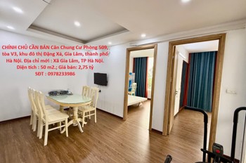 Chính Chủ Cần Bán Căn Chung Cư Phòng 509, Tòa V3, Khu Đô Thị Đặng Xá, Gia Lâm, Thành Phố Hà Nội