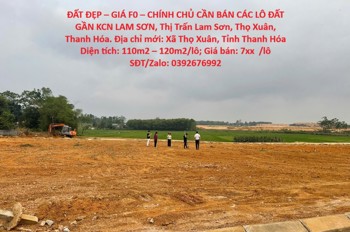 Đất Đẹp – Giá F0 – Bán Các Lô Đất Gần Kcn Lam Sơn, Thị Trấn Lam Sơn, Thọ Xuân, Thanh Hóa
