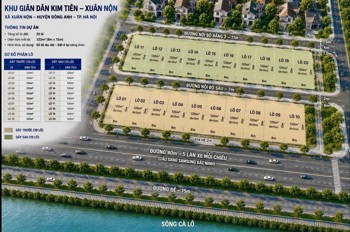 Bán Đất Giãn Dân Kim Tiên Xuân Nộn,Đông Anh, Hà Nội 120M2 Giá 5X/m2 Giá Hơn 6 Tỷ