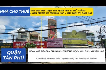 Cho Thuê Nhà Mặt Tiền Thạch Lam Q.tân Phú 112M², 4Tầng - Ngay Ngã Tư