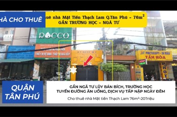 Cho Thuê Nhà Mặt Tiền Thạch Lam Q.tân Phú 80M², 20Triệu - Khu Dịch Vụ Sầm Uất