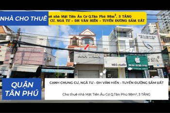 Cho Thuê Nhà Mặt Tiền Âu Cơ Q.tân Phú 98M², 3 Tầng, Cạnh Chung Cư- Ngã Tư