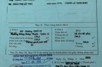 Giảm Sốc 1,5 Tỷ – Bán Nhanh Nhà Mặt Tiền Đông Hưng Thuận 05, Q.12
