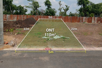 Hot !!! Giá Bán #799Triệu - Diện Tích: 5X22m- Pháp Lý: Sổ Riêng – Thổ Cư