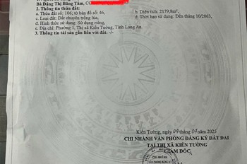 Đầu Tư Là Sinh Lời - Chính Chủ Cần Bán Lô Đất Mặt Tiền Phường 1, Tx Kiến Tường, Long An