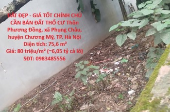 Đất Đẹp - Giá Tốt Chính Chủ Cần Bán Đất Thổ Cư -Xã Phụng Châu, Chương Mỹ, Hà Nội