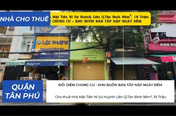 Cho Thuê Nhà Mặt Tiền Ni Sư Huỳnh Liên Q.tân Bình 96M², 18Triệu - Đối Diện Chung Cư