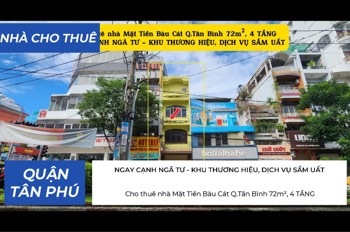 Cho Thuê Nhà Mặt Tiền Bàu Cát Q.tân Bình 72M², 4 Tầng,Ngay Cạnh Ngã Tư - Khu Thương Hiệu