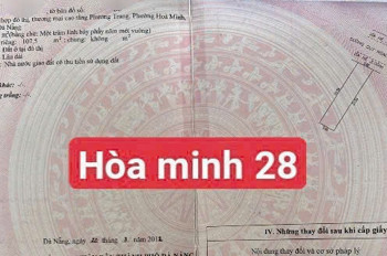 Bán Đất Đường Hoà Minh 28- Biển Nguyễn Tất Thành