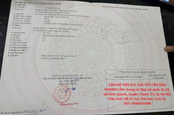 Căn Hộ Tiện Ích- Giá Tốt Cần Bán Nhanh Căn Chung Cư Đẹp Tại Huyện Thanh Trì, Tp Hà Nội