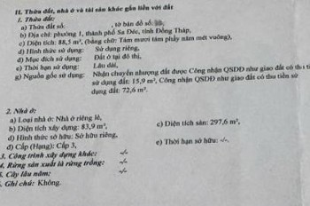 Bán Nhà Mặt Tiền Khu Tttm Vincom Sa Đéc 3 Tầng, 88M2 Sổ Hồng. Vị Trí Đẹp, Giá 8.8 Tỷ