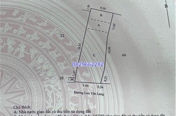 Bán Đất Thổ Cư P.2 Tp Sa Đéc, Lưu Văn Lang 243M2 Sổ Hồng Hướng Nam. Giá 2.65 Tỷ