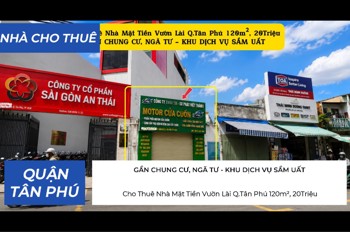 Cho Thuê Nhà Mặt Tiền Vườn Lài Q.tân Phú 120M², 20Triệu - Gần Chung Cư - Khu Dịch Vụ