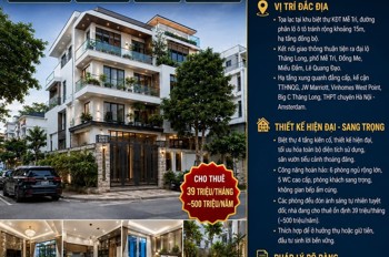 Bán Biệt Thự Kđt Mễ Trì - Nam Từ Liêm - Đường 15M - 160M2 - Mt 10M - Giá 62.5 Tỷ