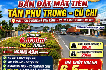 Cắt Lỗ Hơn 23 Tỷ – 6.830M² Mặt Tiền Hồ Văn Tắng Chỉ 6,5 Triệu/m²