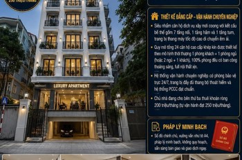 Bán Tòa Apartment Nguyễn Khang - Cầu Giấy - Xe Tải Tránh - Dòng Tiền 3 Tỷ/năm - 160M2 - 9 Tầng - Mt