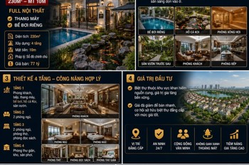 Biệt Thự Ciputra 230M² – Mt 10M - Full Nội Thất – Thang Máy – Bể Bơi Riêng - Đẳng Cấp Tinh Hoa