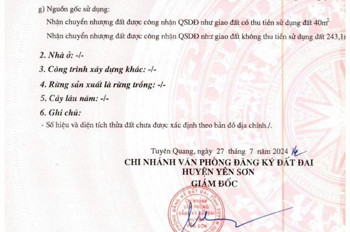 Chính Chủ Bán Lô Đất Đẹp Tại Xã Thái Bình, Yên Sơn, Tuyên Quang