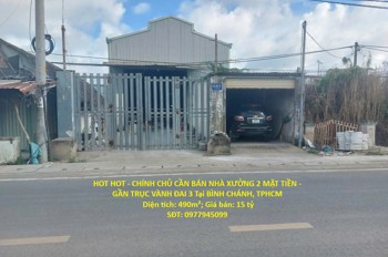Hot Hot - Chính Chủ Cần Bán Nhà Xưởng 2 Mặt Tiền - Gần Trục Vành Đai 3 Tại Bình Chánh, Tphcm