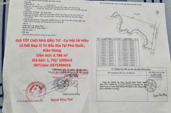 Giá Tốt Cho Nhà Đầu Tư - Cơ Hội Sở Hữu Lô Đất Đẹp Vị Trí Đắc Địa Tại Phú Quốc, Kiên Giang