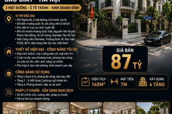 Bán Biệt Thự Kđt Nghĩa Đô - Cầu Giấy - 2 Mặt Đường, Ô Tô Tránh - Kinh Doanh Đỉnh - 140M2 - Mt 7M 