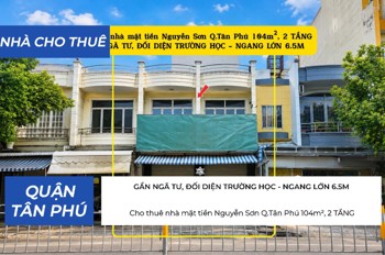 Cho Thuê Nhà Mặt Tiền Nguyễn Sơn 104M², 2 Tầng - Gần Ngã Tư, Đối Diện Trường Học
