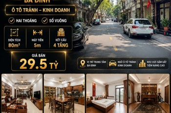 Bán Nhà Hoàng Hoa Thám - Ba Đình - Ô Tô Tránh Kinh Doanh - Hai Thoáng - 80M2 - 4 Tầng - Mt 5M 