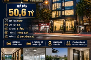 Bán Tòa Vp Mặt Phố Nguyễn Khang - Cầu Giấy - Dt 70 Tr/th - 90M² - 8 Tầng - Mt 5M - 50,6 Tỷ