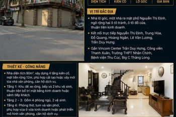 Bán Nhà Nguyễn Thị Định - Cầu Giấy - Lô Góc, Mặt Tiền 12 M, Một Nhà Ra Phố - Ô Tô Tránh - 80M2 - 43