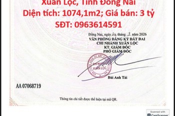 Đất Đẹp – Giá Tốt- Chính Chủ Cần Bán Đất Tại Xã Xuân Bắc, Huyện Xuân Lộc, Tỉnh Đồng Nai