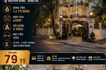 Bán Biệt Thự Láng Hạ - Đống Đa - Lô Góc - Ô Tô - 430 M2 - Mt 16M - Xây Building 9 Tầng Kd Đỉnh - 79